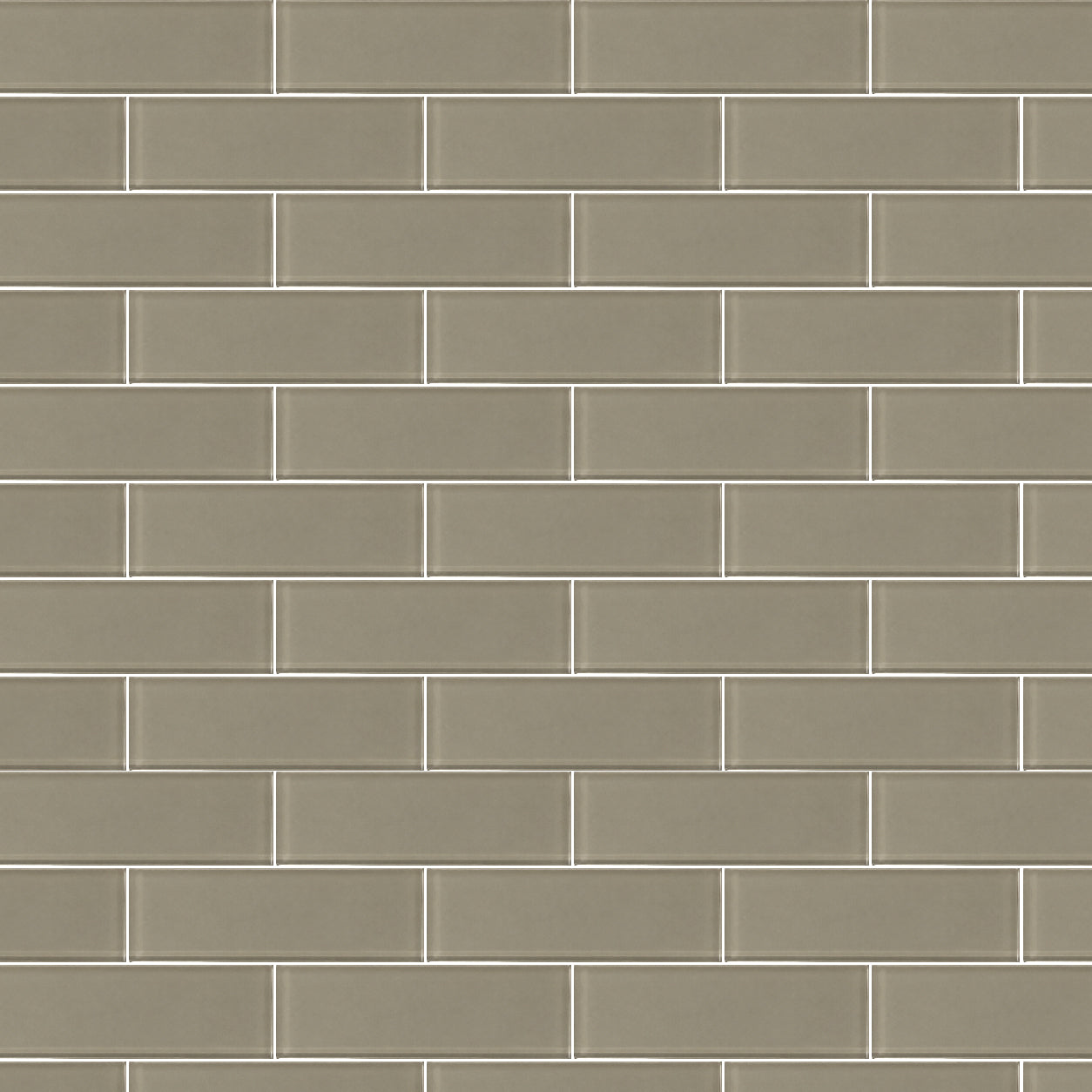 2x8 Taupe Glass Subway Tile - Rainbow Series - American Tile Depot