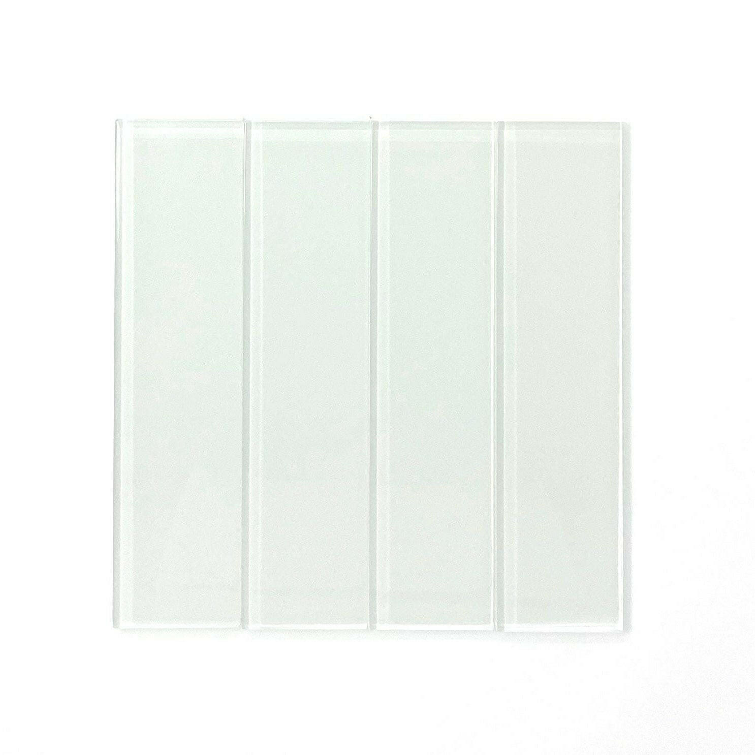 2x8 White Glass Subway Tile - Rainbow Series 2x8 White Glass Subway Tile - Rainbow Series - American Tile Depot
