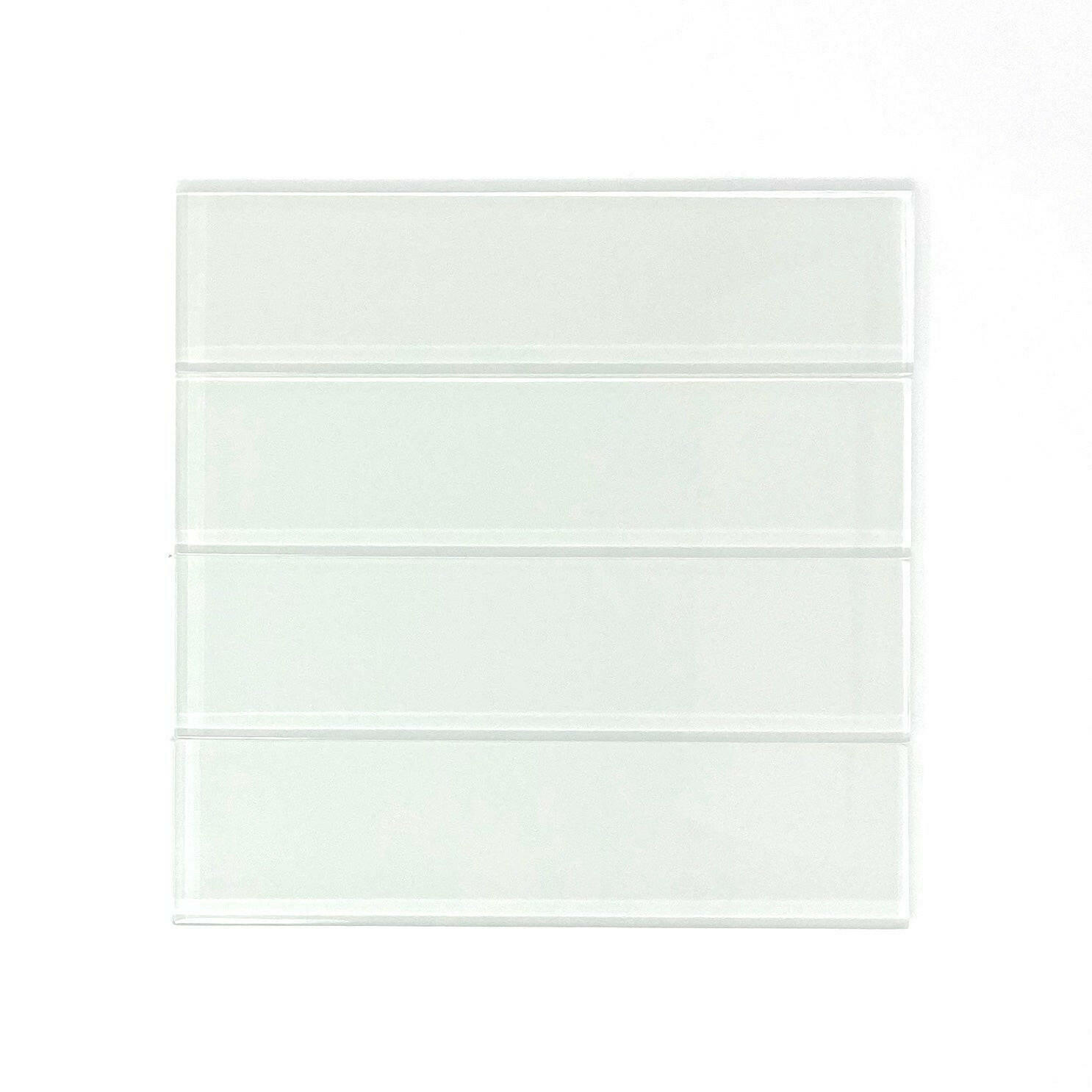 2x8 White Glass Subway Tile - Rainbow Series 2x8 White Glass Subway Tile - Rainbow Series - American Tile Depot