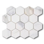 3" Beehive Calacatta Gold Polished Hexagon Marble Mosaic Tile 3" Beehive Calacatta Gold Polished Hexagon Marble Mosaic Tile - American Tile Depot