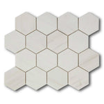 3" Beehive Dolomite Honed Hexagon Marble Mosaic Tile 3" Beehive Dolomite Honed Hexagon Marble Mosaic Tile - American Tile Depot