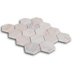 3" Beehive Eura Honed (Eurasian) Hexagon Marble Mosaic Tile 3" Beehive Eura Honed (Eurasian) Hexagon Marble Mosaic Tile - American Tile Depot