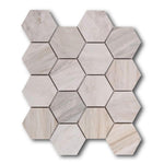 3" Beehive Eura Honed (Eurasian) Hexagon Marble Mosaic Tile 3" Beehive Eura Honed (Eurasian) Hexagon Marble Mosaic Tile - American Tile Depot