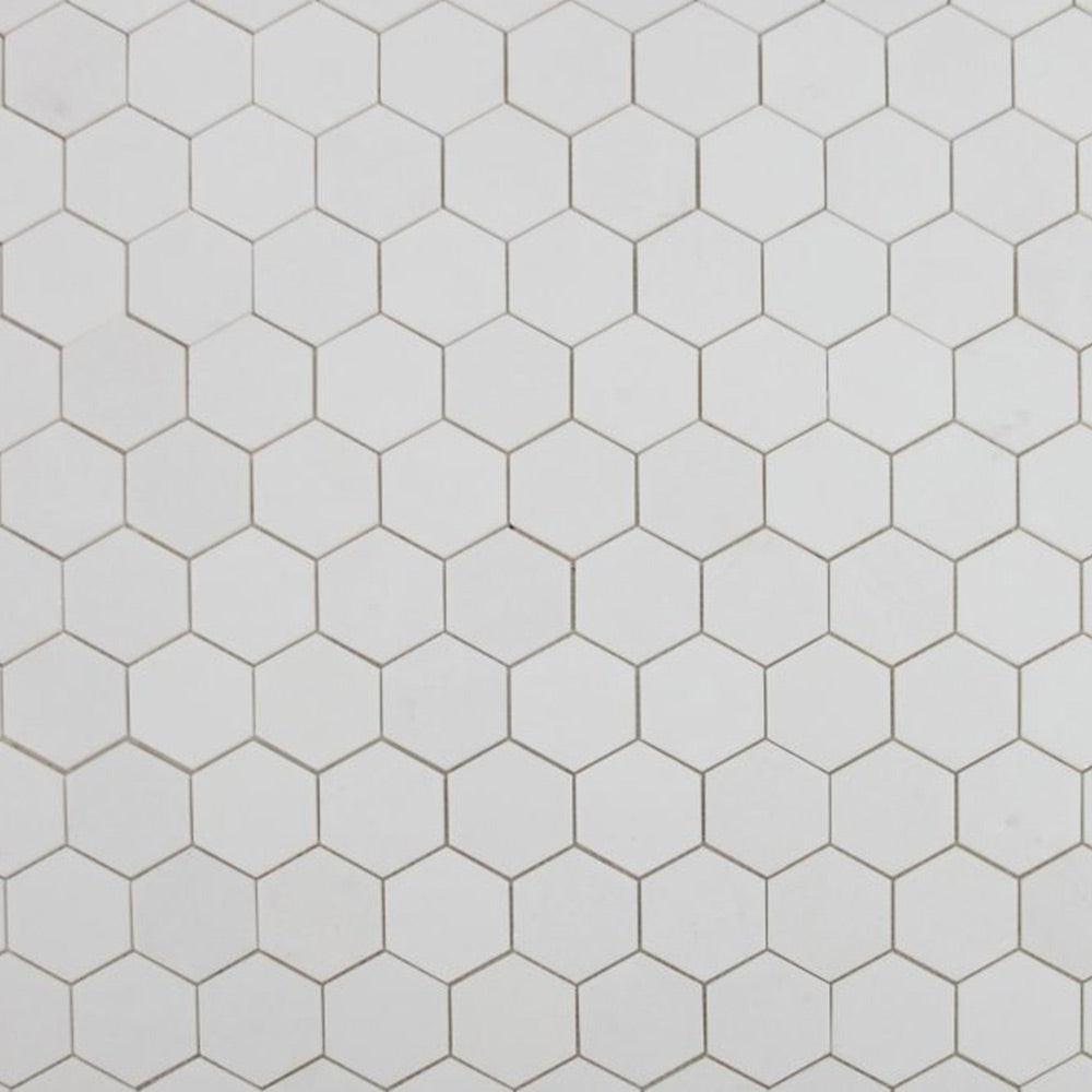 3" Beehive Thassos Polished Hexagon Marble Mosaic Tile 3" Beehive Thassos Polished Hexagon Marble Mosaic Tile - American Tile Depot