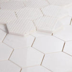 3" Beehive Thassos Polished Hexagon Marble Mosaic Tile 3" Beehive Thassos Polished Hexagon Marble Mosaic Tile - American Tile Depot