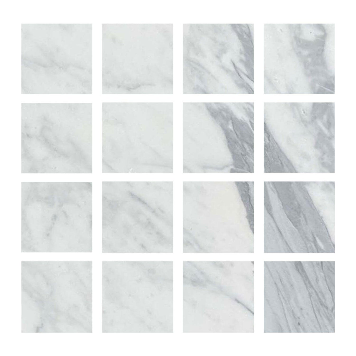 3 X 3 Italian Statuary White Marble Polished Tile-American Tile Depot
