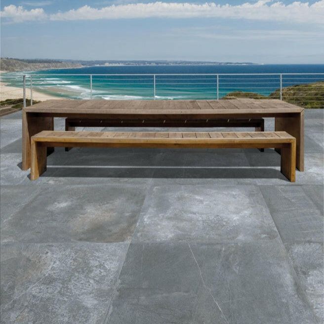 32 X 32 HCL Climb Gray Matte Travertine Look Porcelain Tile-PORCELAIN-Large Format-American Tile Depot