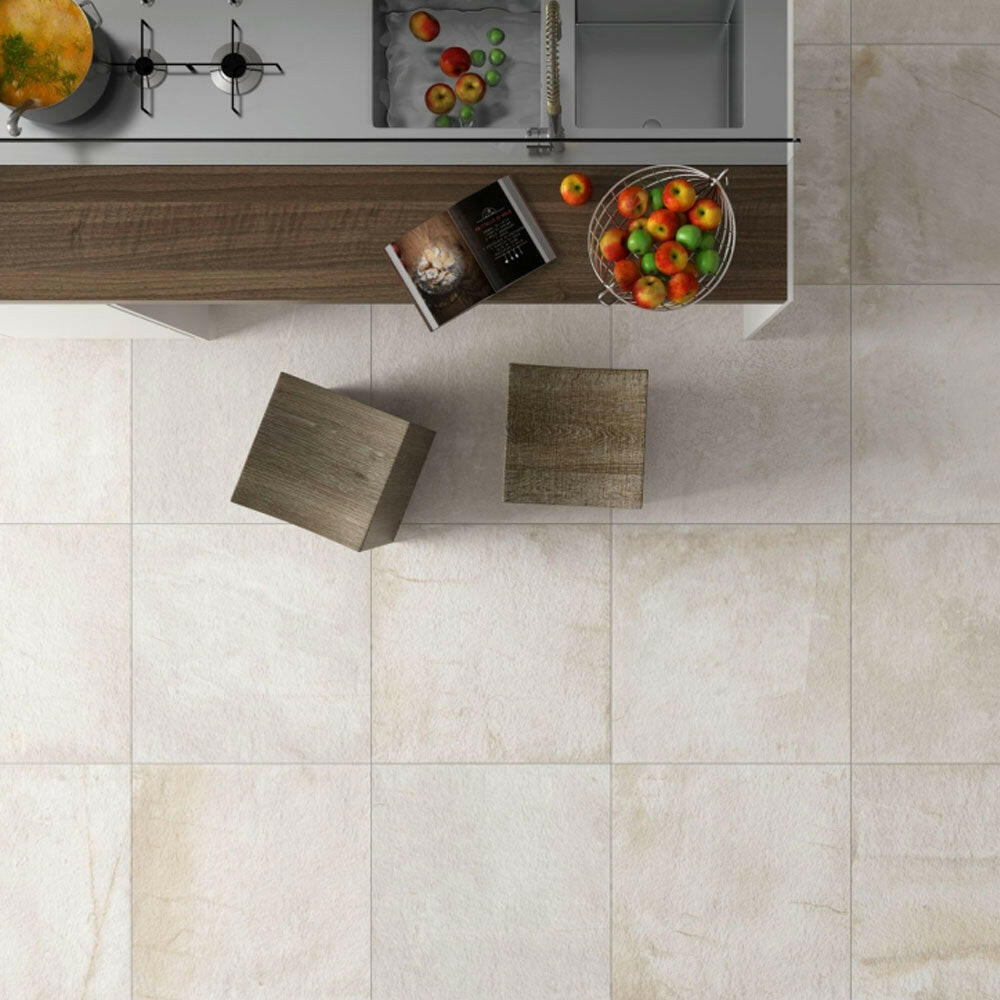 32x32 Ascendra Bianco Matte Travertine Look Porcelain Tile 32x32 Ascendra Bianco Matte Travertine Look Porcelain Tile - American Tile Depot