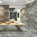 32x32 Ascendra Gray Matte Travertine Look Porcelain Tile 32x32 Ascendra Gray Matte Travertine Look Porcelain Tile - American Tile Depot