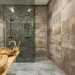 32x32 Ascendra Noce Matte Travertine Look Porcelain Tile 32x32 Ascendra Noce Matte Travertine Look Porcelain Tile - American Tile Depot