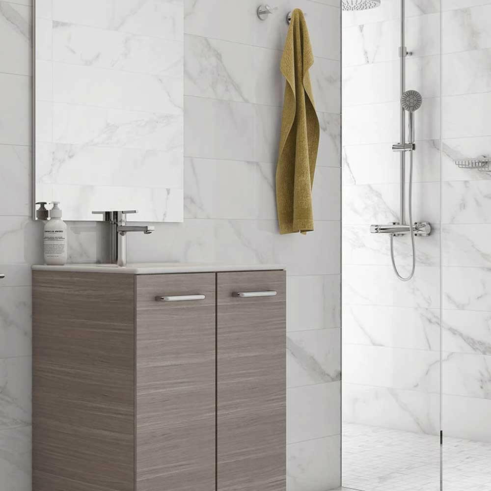 35x35 Statuario Blanco Marble Look Glossy Porcelain Tile 35x35 Statuario Blanco Marble Look Glossy Porcelain Tile - American Tile Depot
