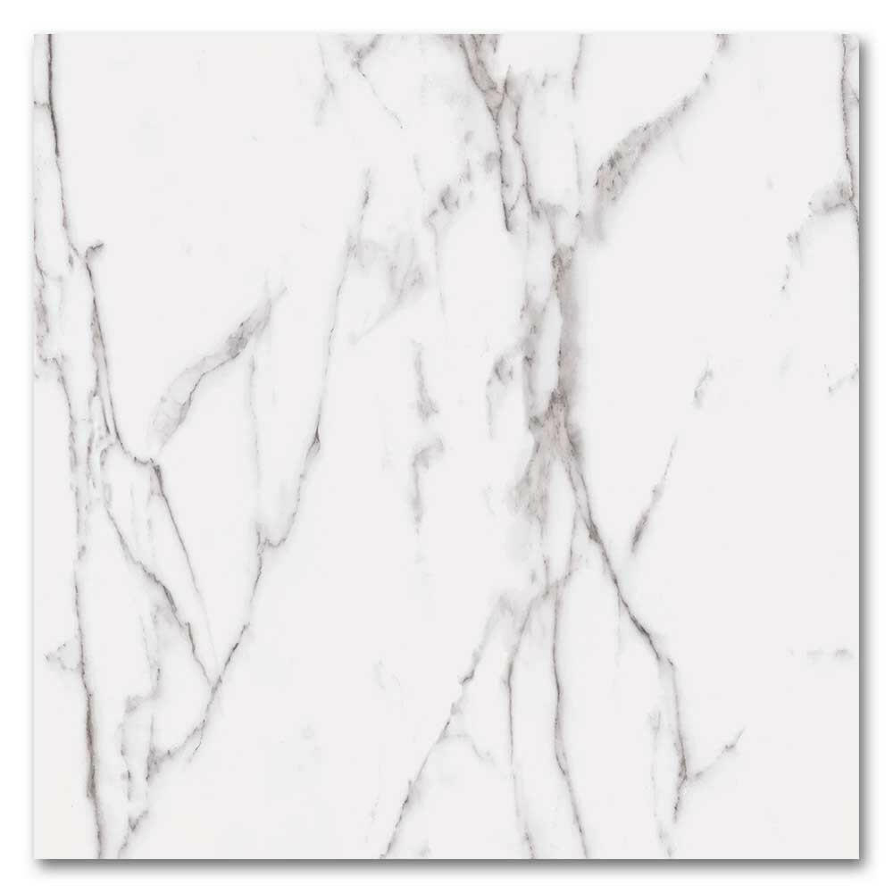 35x35 Statuario Blanco Marble Look Glossy Porcelain Tile-American Tile Depot