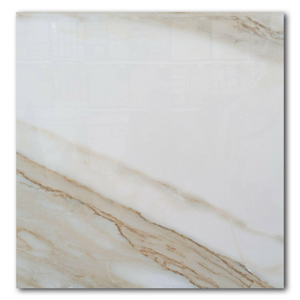 36x36 Calacatta Natural Polished Marble Look Porcelain Tile 36x36 Calacatta Natural Polished Marble Look Porcelain Tile - American Tile Depot