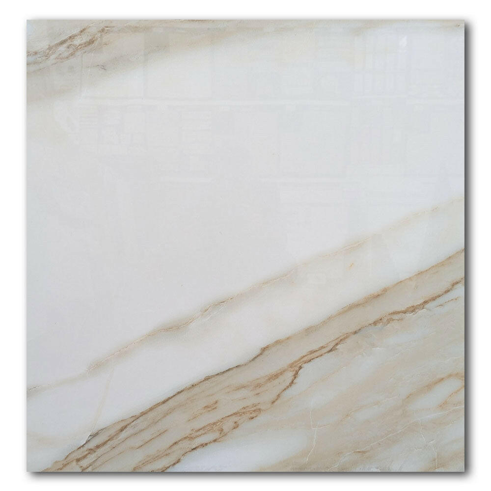 36x36 Calacatta Natural Polished Marble Look Porcelain Tile 36x36 Calacatta Natural Polished Marble Look Porcelain Tile - American Tile Depot