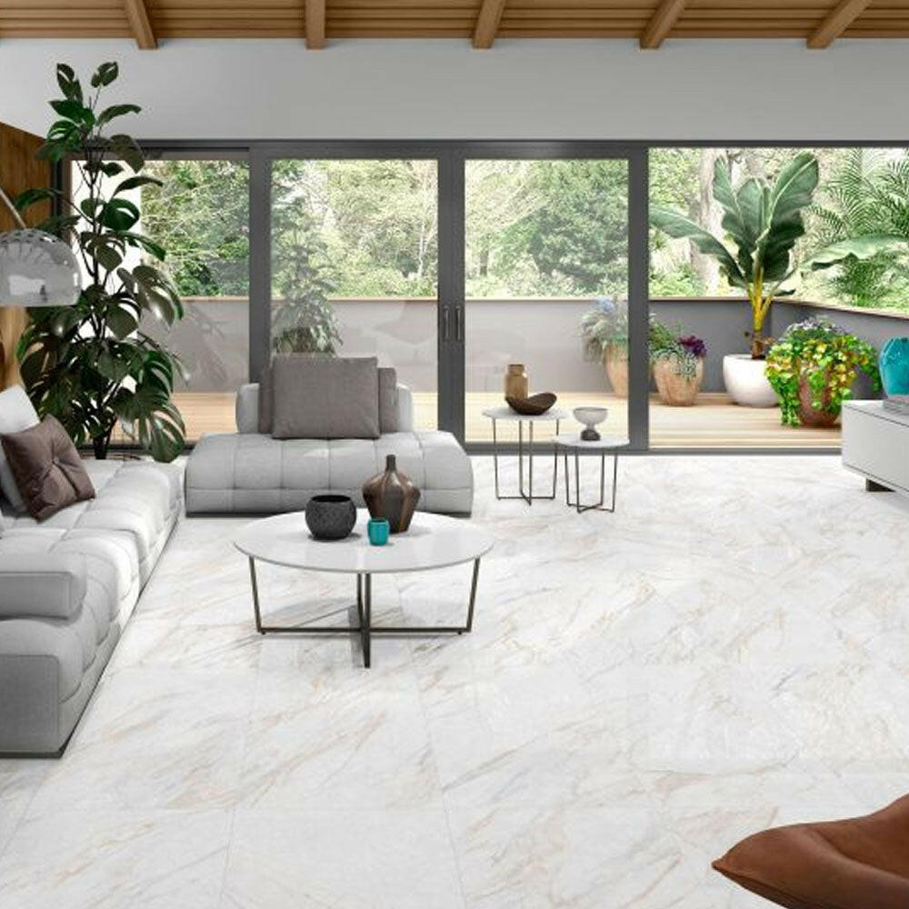 36x36 Gold Calacatta Polished Marble Look Porcelain Tile 36x36 Gold Calacatta Polished Marble Look Porcelain Tile - American Tile Depot