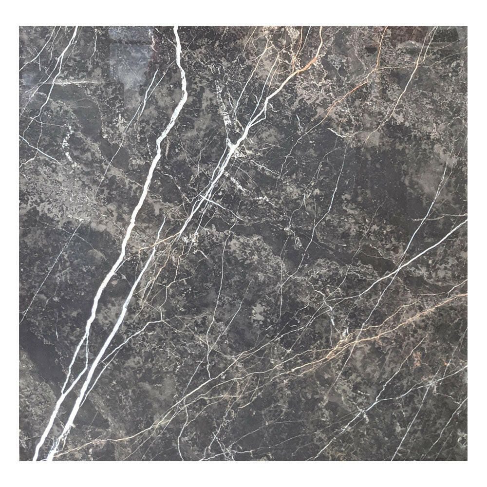 36x36 Laurent Black Matte Marble Look Porcelain Tile 36x36 Laurent Black Matte Marble Look Porcelain Tile - American Tile Depot