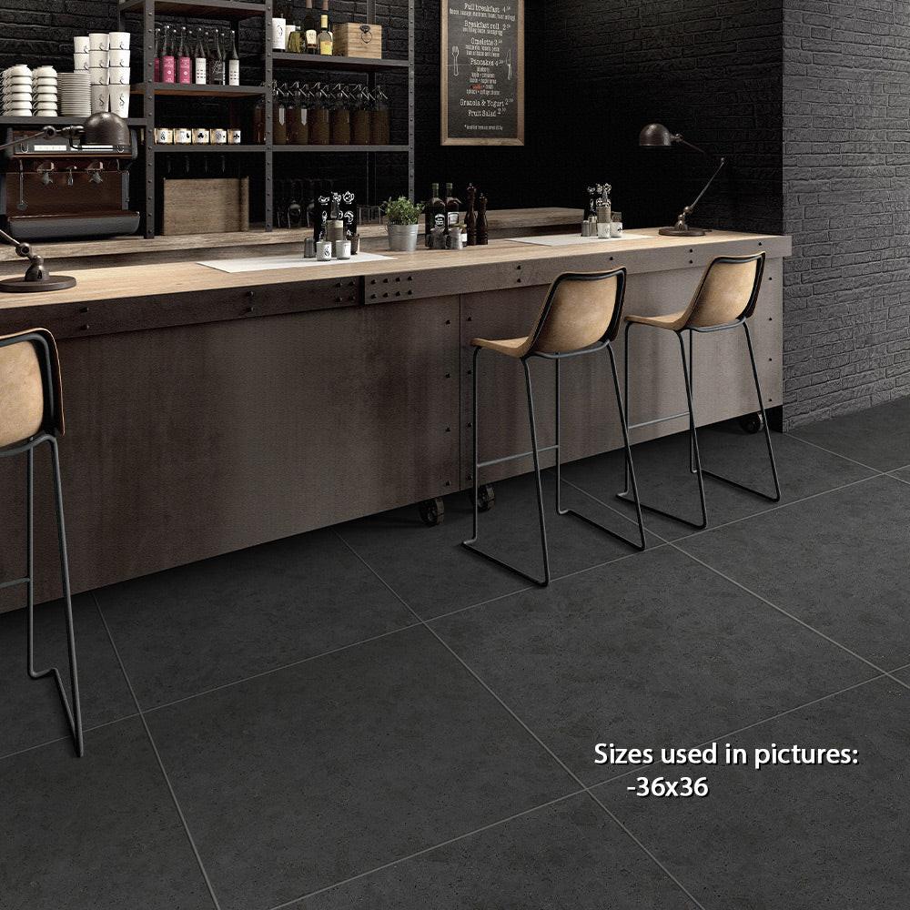 36x36 Limestone Anthracite Natural Porcelain Tile 36x36 Limestone Anthracite Natural Porcelain Tile - American Tile Depot