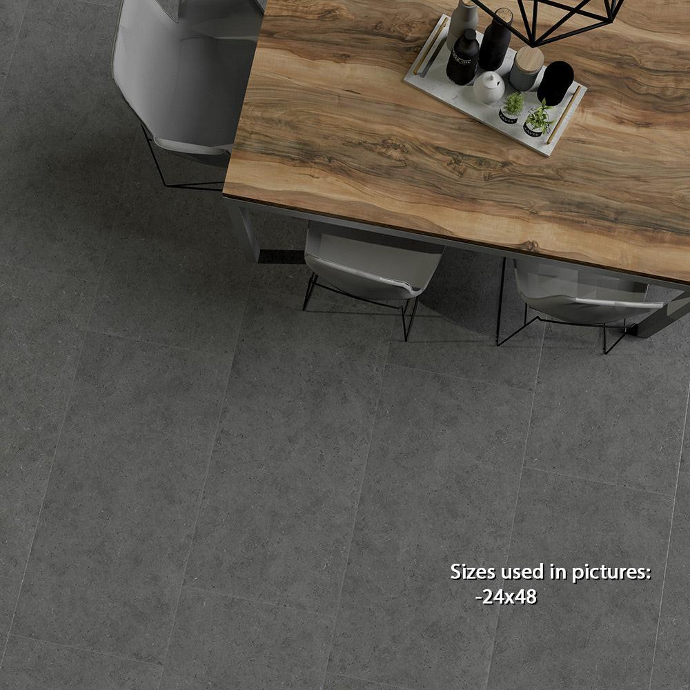 36x36 Limestone Anthracite Natural Porcelain Tile 36x36 Limestone Anthracite Natural Porcelain Tile - American Tile Depot