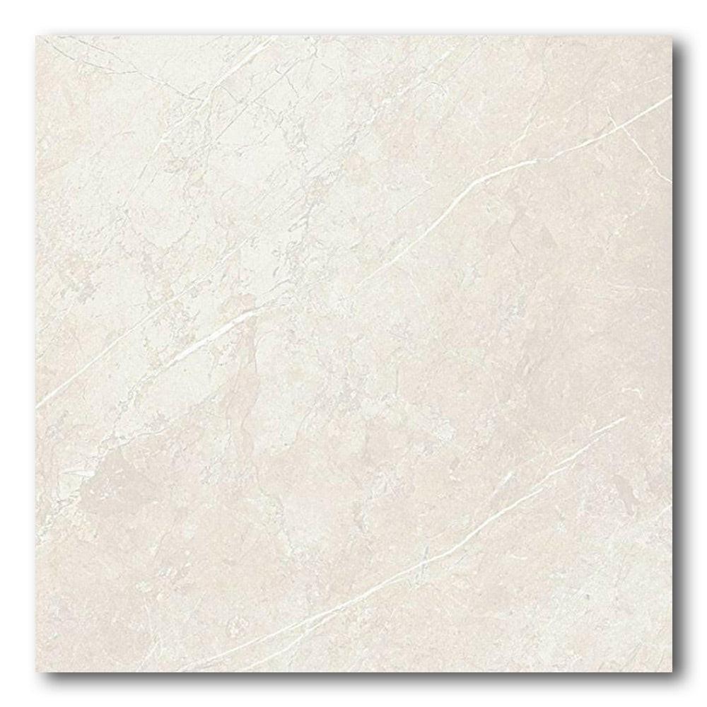 36x36 Pluvessa White Polished Marble Look Porcelain Tile 36x36 Pluvessa White Polished Marble Look Porcelain Tile - American Tile Depot