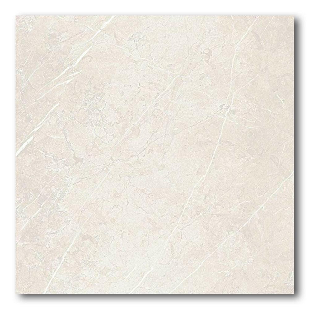 36x36 Pluvessa White Polished Marble Look Porcelain Tile 36x36 Pluvessa White Polished Marble Look Porcelain Tile - American Tile Depot