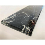 3x12 Black Marquina Marble Look Glass Subway Tile 3x12 Black Marquina Marble Look Glass Subway Tile - American Tile Depot