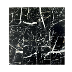 3x12 Black Marquina Marble Look Glass Subway Tile 3x12 Black Marquina Marble Look Glass Subway Tile - American Tile Depot