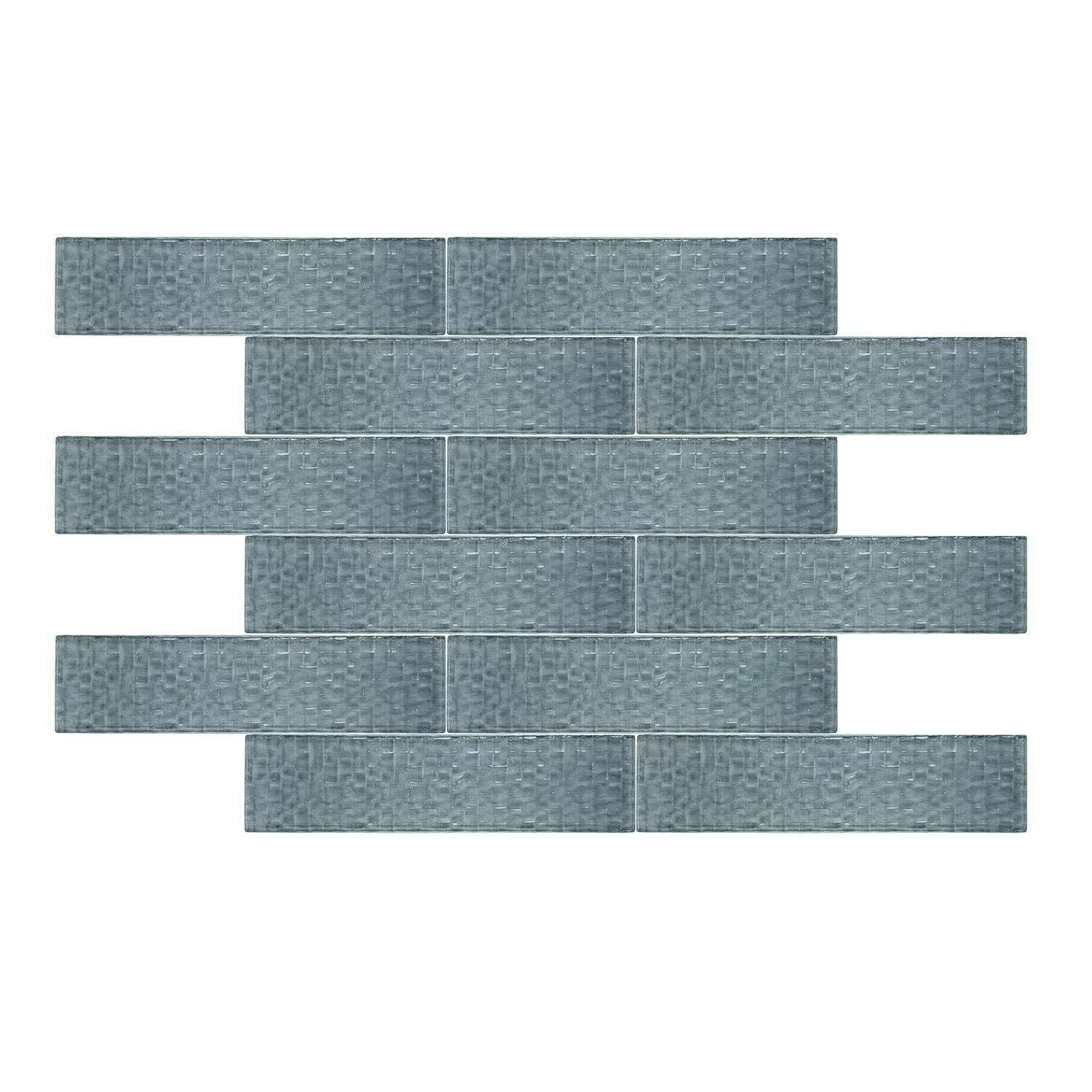 3x12 Blue Metro Cubes Glass Subway Tile 3x12 Blue Metro Cubes Glass Subway Tile - American Tile Depot