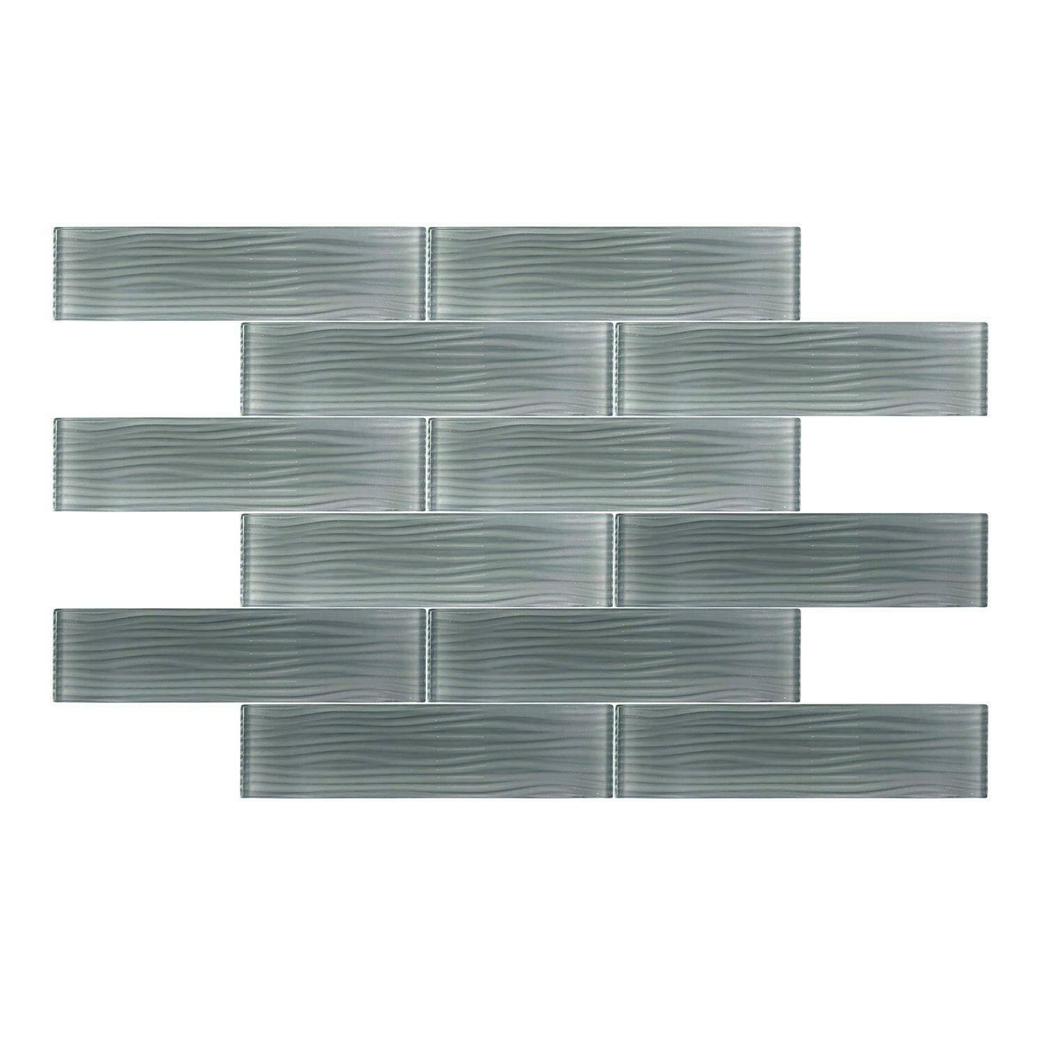 3x12 Blue Pasific Waves Glass Subway Tile 3x12 Blue Pasific Waves Glass Subway Tile - American Tile Depot