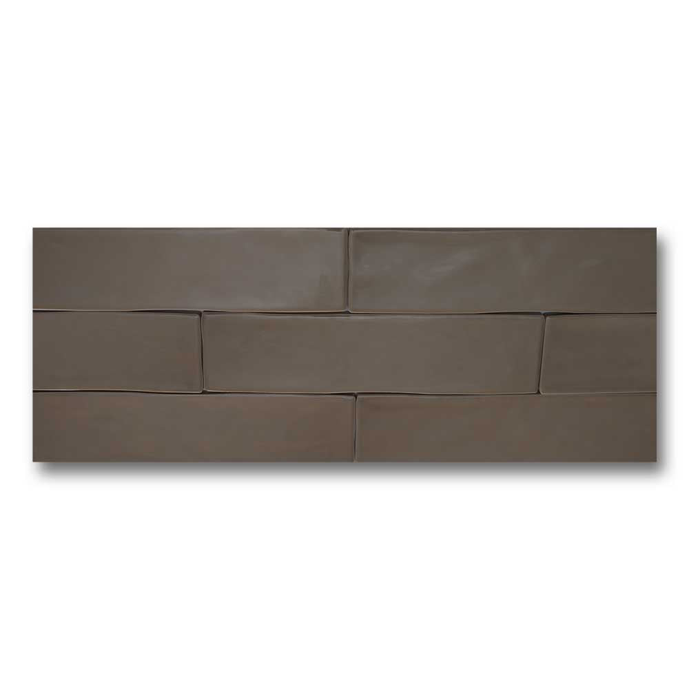 3x12 Bronx Alga Glossy Solid Color Porcelain Tile