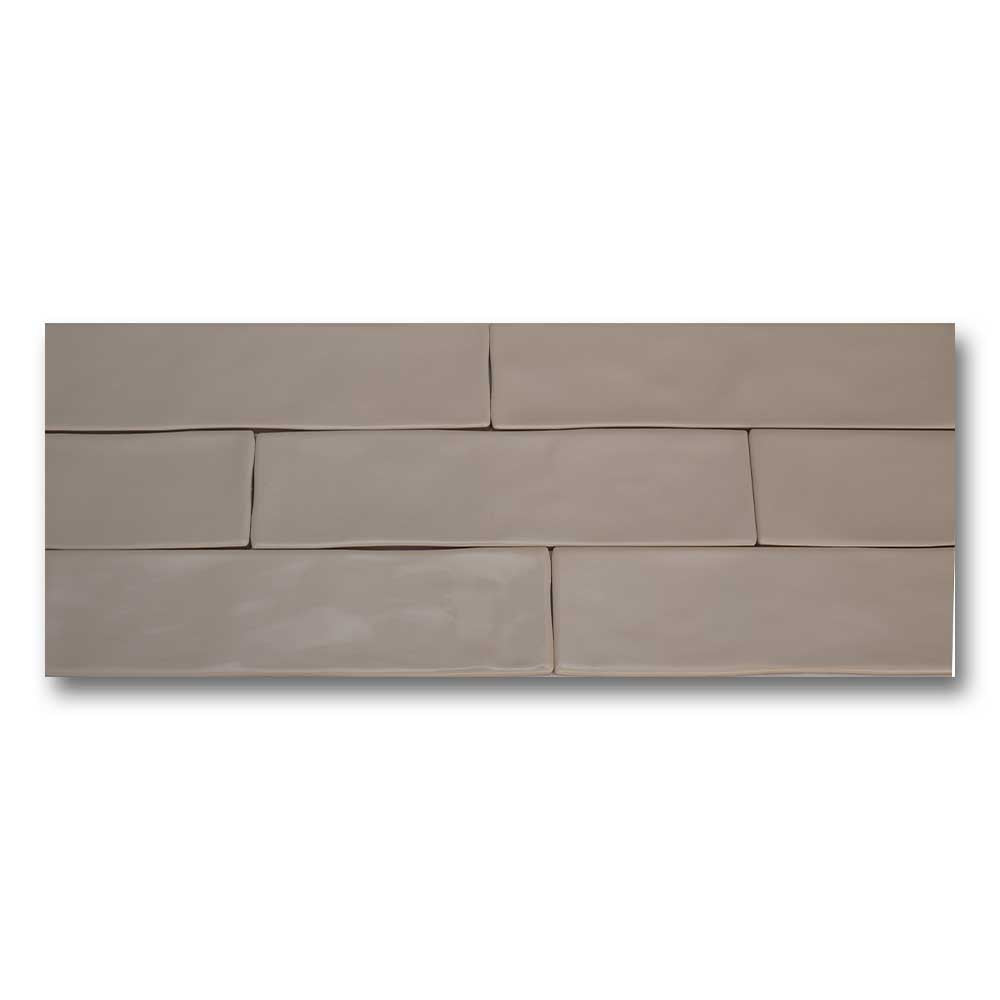 3x12 Bronx Hueso Glossy Solid Color Porcelain Tile