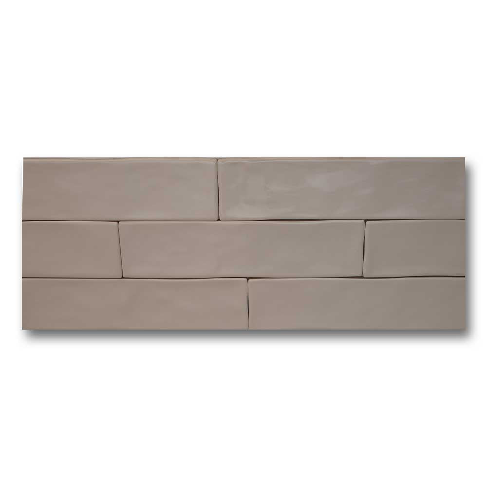 3x12 Bronx Hueso Glossy Solid Color Porcelain Tile