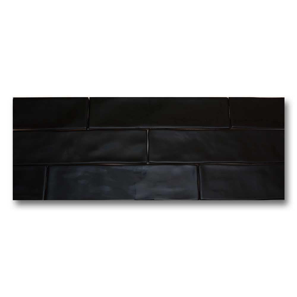 3x12 Bronx Nero Glossy Solid Color Porcelain Tile 3x12 Bronx Nero Glossy Solid Color Porcelain Tile - American Tile Depot