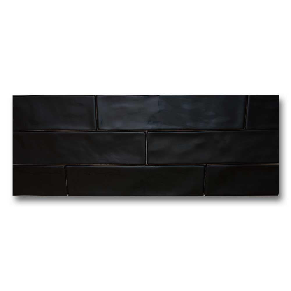 3x12 Bronx Nero Glossy Solid Color Porcelain Tile 3x12 Bronx Nero Glossy Solid Color Porcelain Tile - American Tile Depot