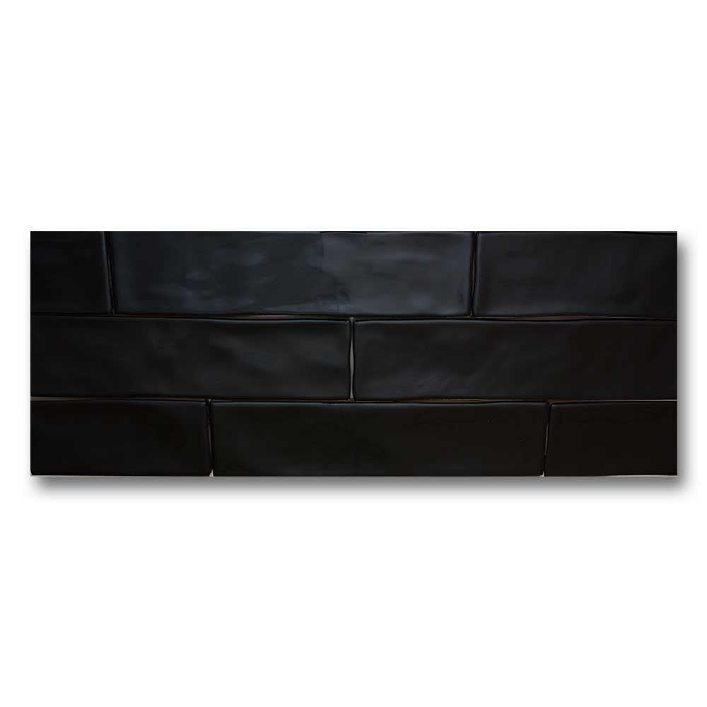 3x12 Bronx Nero Glossy Solid Color Porcelain Tile 3x12 Bronx Nero Glossy Solid Color Porcelain Tile - American Tile Depot