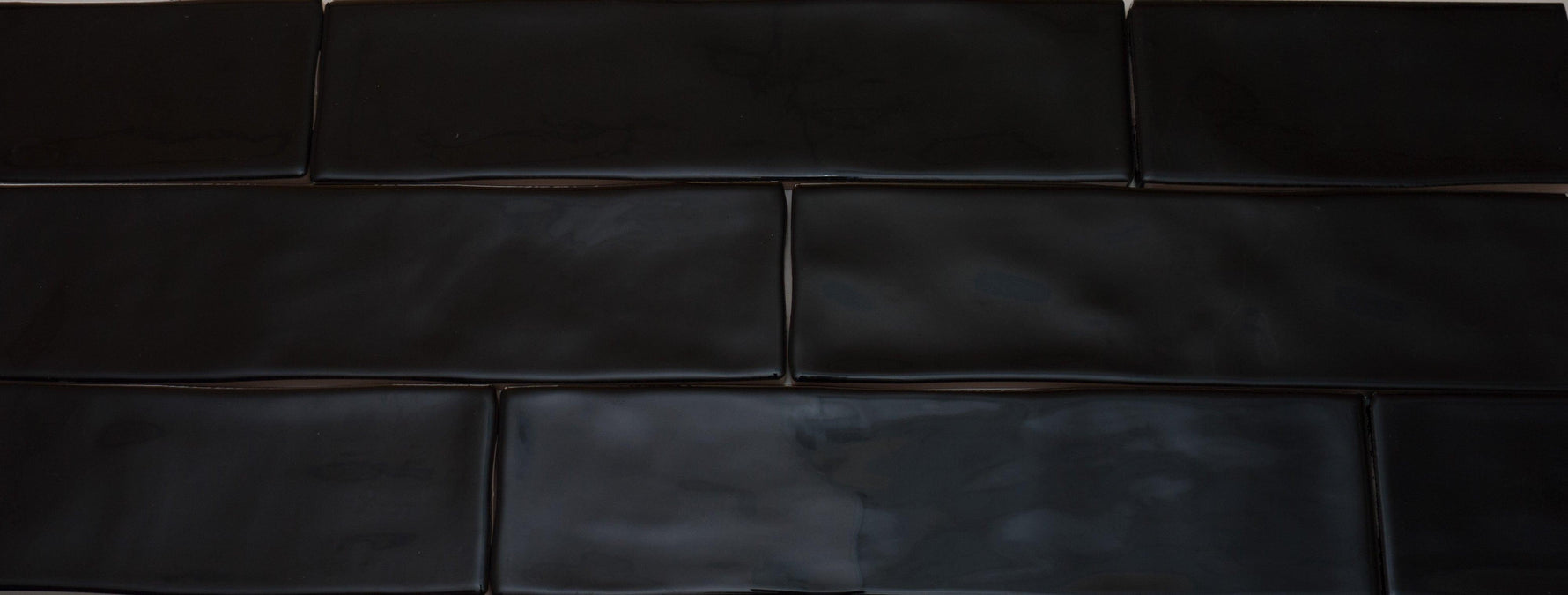 3x12 Bronx Nero Glossy Solid Color Porcelain Tile 3x12 Bronx Nero Glossy Solid Color Porcelain Tile - American Tile Depot