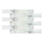 3x12 Calacatta Gold Marble Look Glass Subway Tile 3x12 Calacatta Gold Marble Look Glass Subway Tile - American Tile Depot