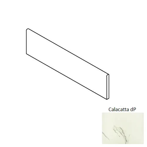 3x12 Calacatta dP Matte Marble Look Porcelain Bullnose Tile 3x12 Calacatta dP Matte Marble Look Porcelain Bullnose Tile - American Tile Depot