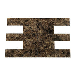 3x12 Emperador Marble Look Glass Subway Tile 3x12 Emperador Marble Look Glass Subway Tile - American Tile Depot