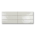 3x12 Faience White Concrete Look Glossy Ceramic Wall Tile 3x12 Faience White Concrete Look Glossy Ceramic Wall Tile - American Tile Depot