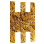 3x12 Golden Rock Marble Look Glass Subway Tile 3x12 Golden Rock Marble Look Glass Subway Tile - American Tile Depot