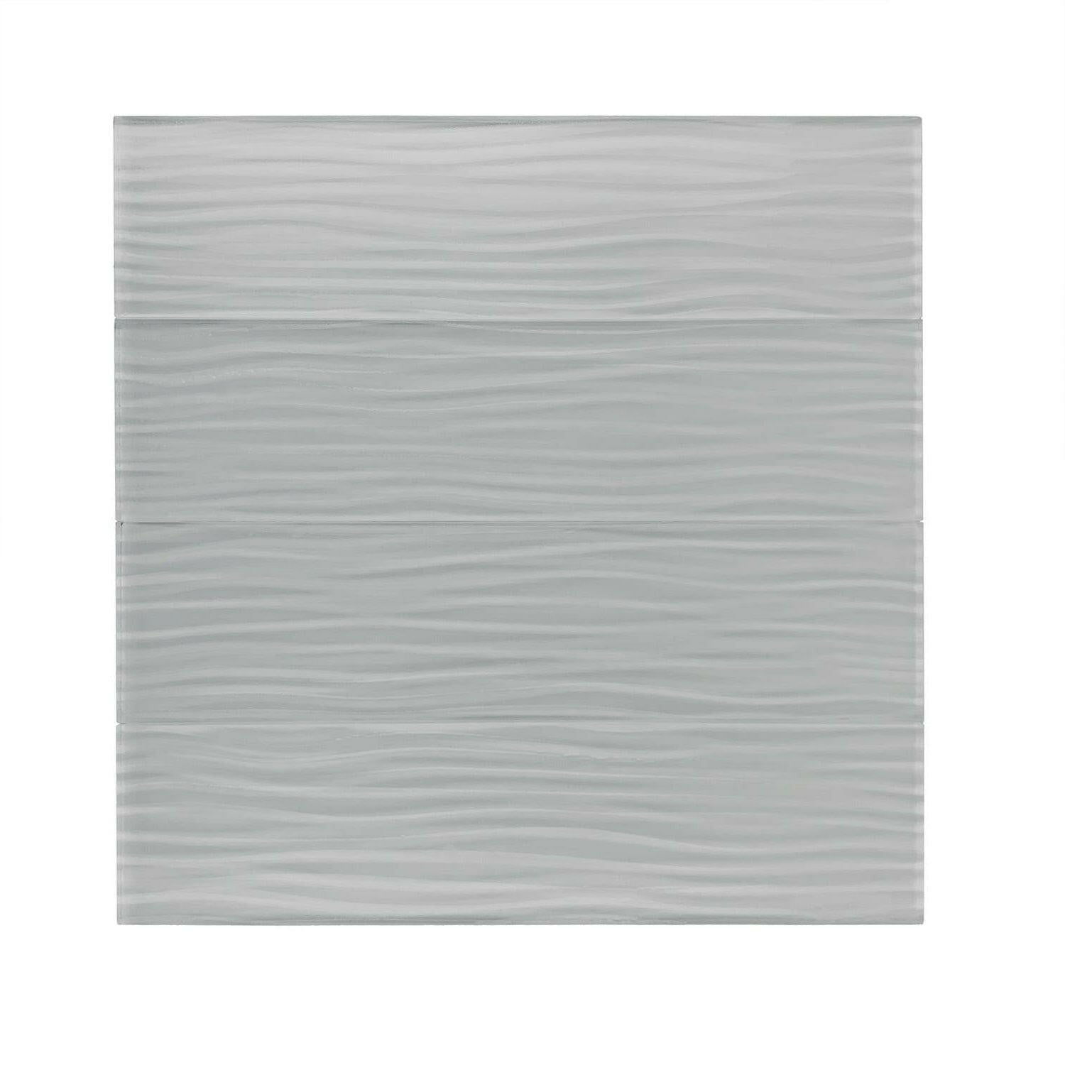 3x12 Gray Pasific Waves Glass Subway Tile 3x12 Gray Pasific Waves Glass Subway Tile - American Tile Depot