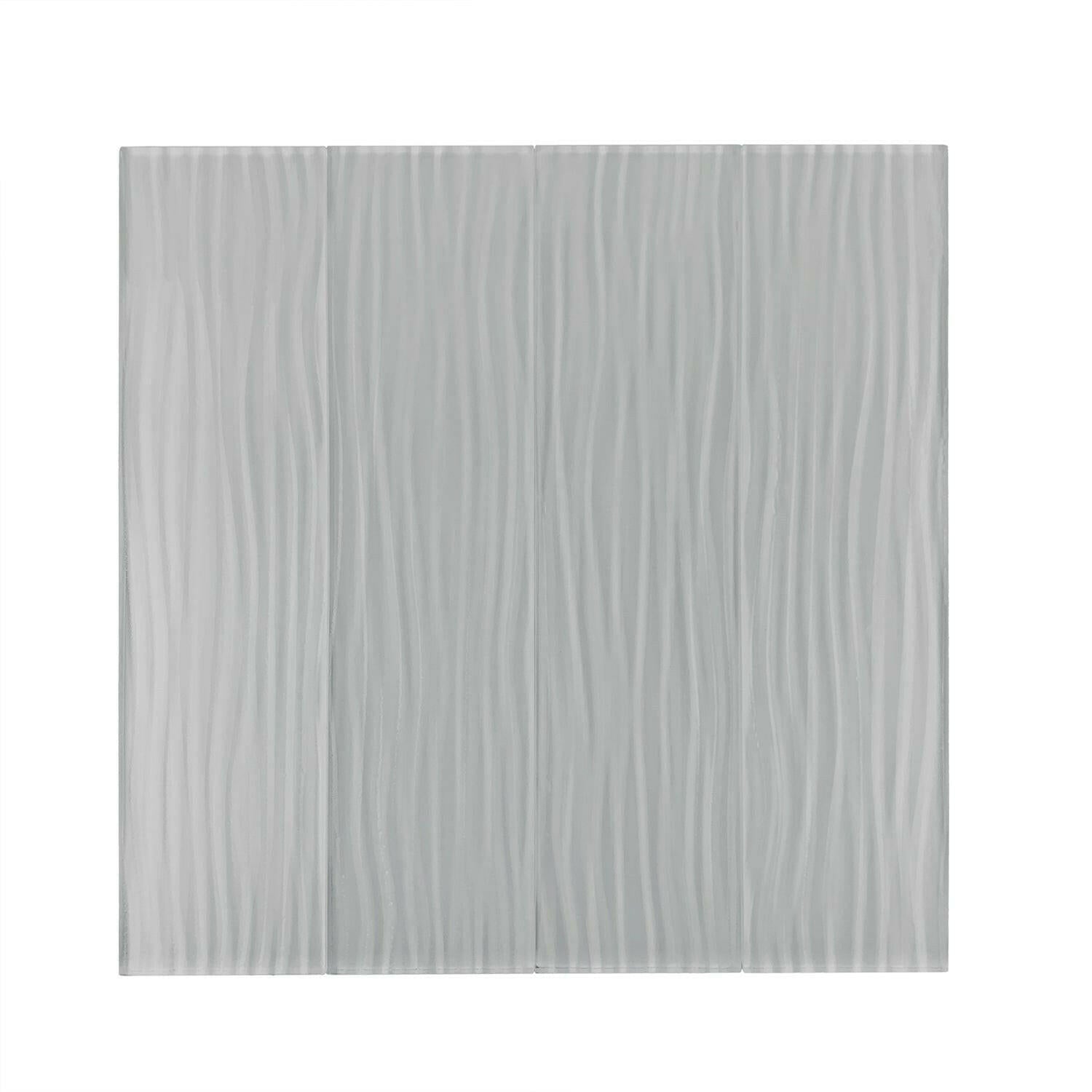 3x12 Gray Pasific Waves Glass Subway Tile 3x12 Gray Pasific Waves Glass Subway Tile - American Tile Depot