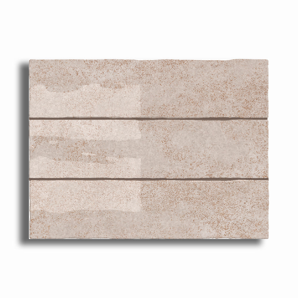 3x12 Lithos Bone Glossy Ceramic Tile - American Tile Depot