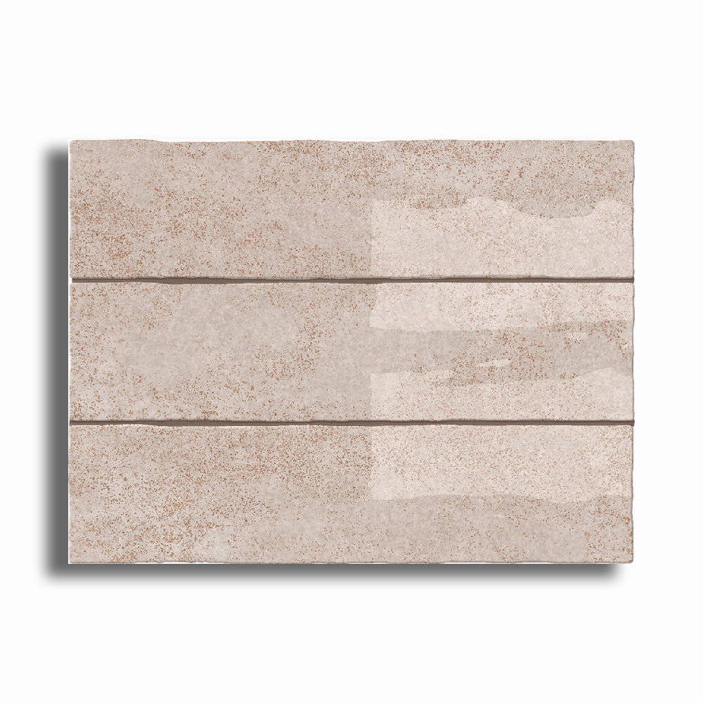 3x12 Lithos Bone Glossy Ceramic Tile - American Tile Depot