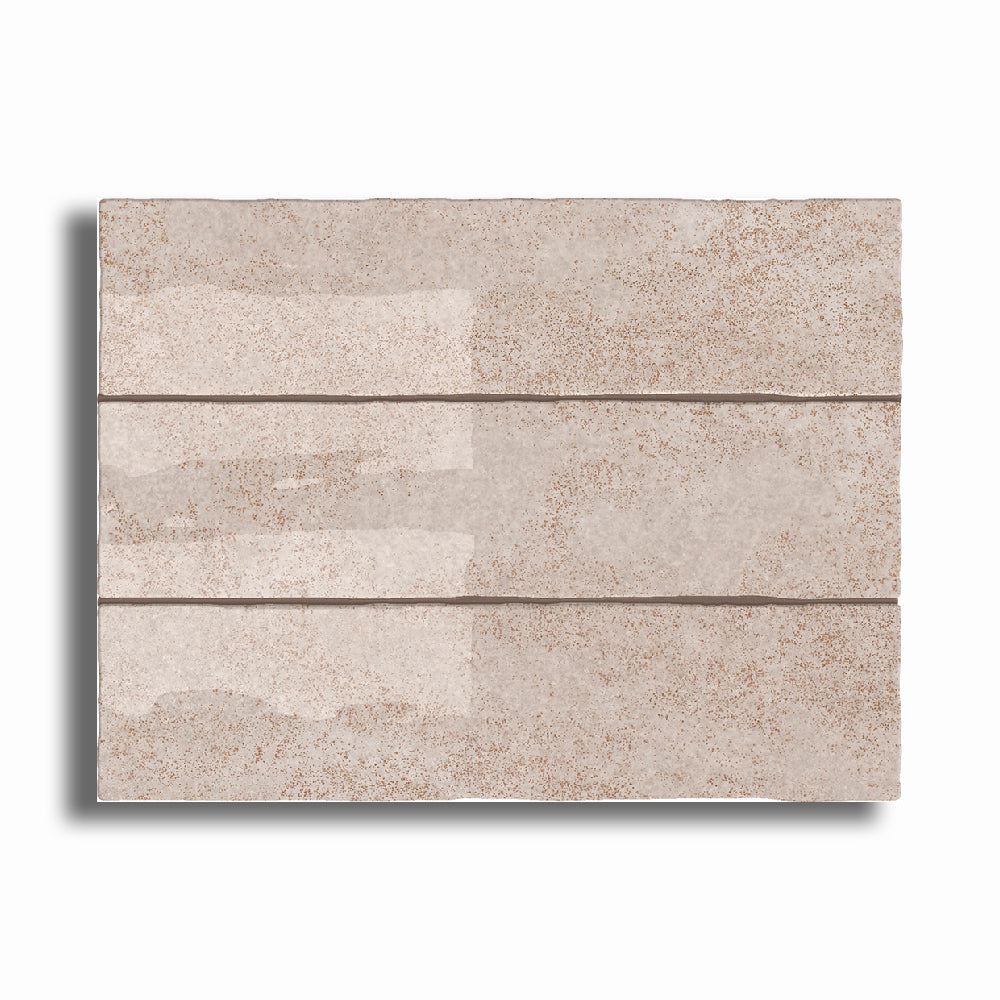 3x12 Lithos Bone Glossy Ceramic Tile - American Tile Depot