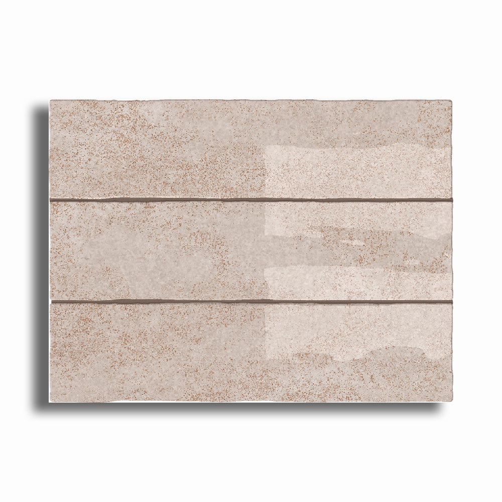 3x12 Lithos Bone Glossy Ceramic Tile - American Tile Depot