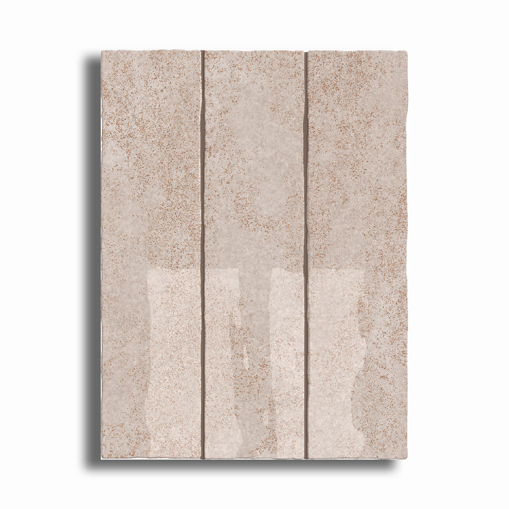 3x12 Lithos Bone Glossy Ceramic Tile - American Tile Depot