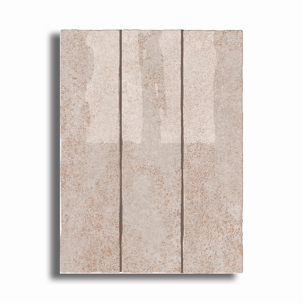 3x12 Lithos Bone Glossy Ceramic Tile - American Tile Depot