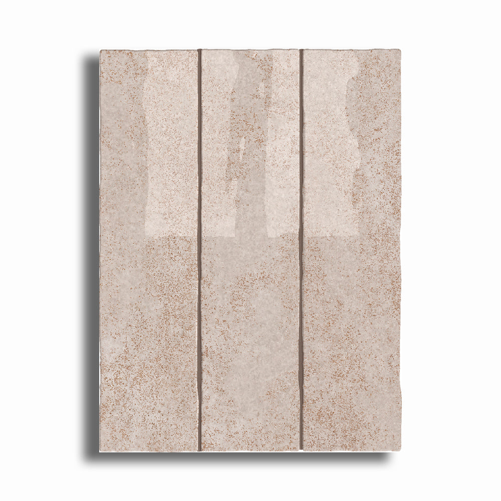 3x12 Lithos Bone Glossy Ceramic Tile - American Tile Depot