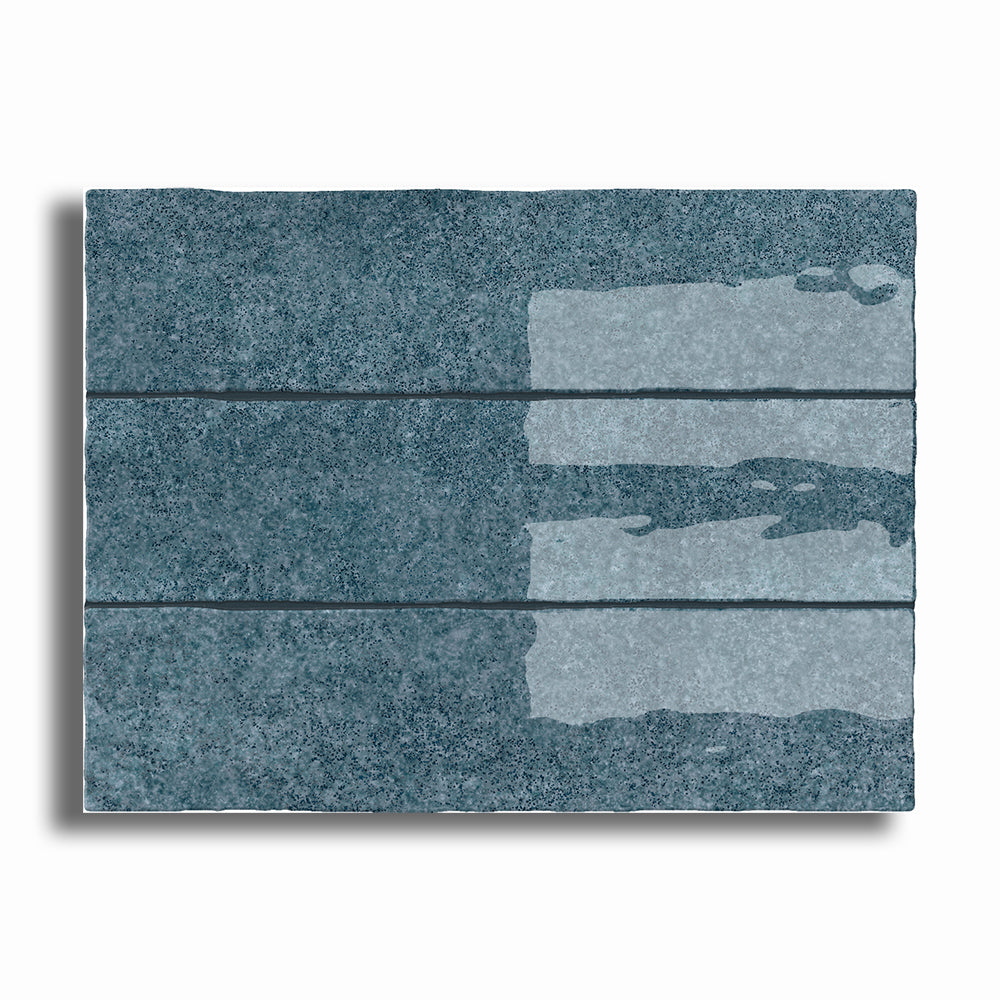 3x12 Lithos Indigo Glossy Ceramic Tile - American Tile Depot